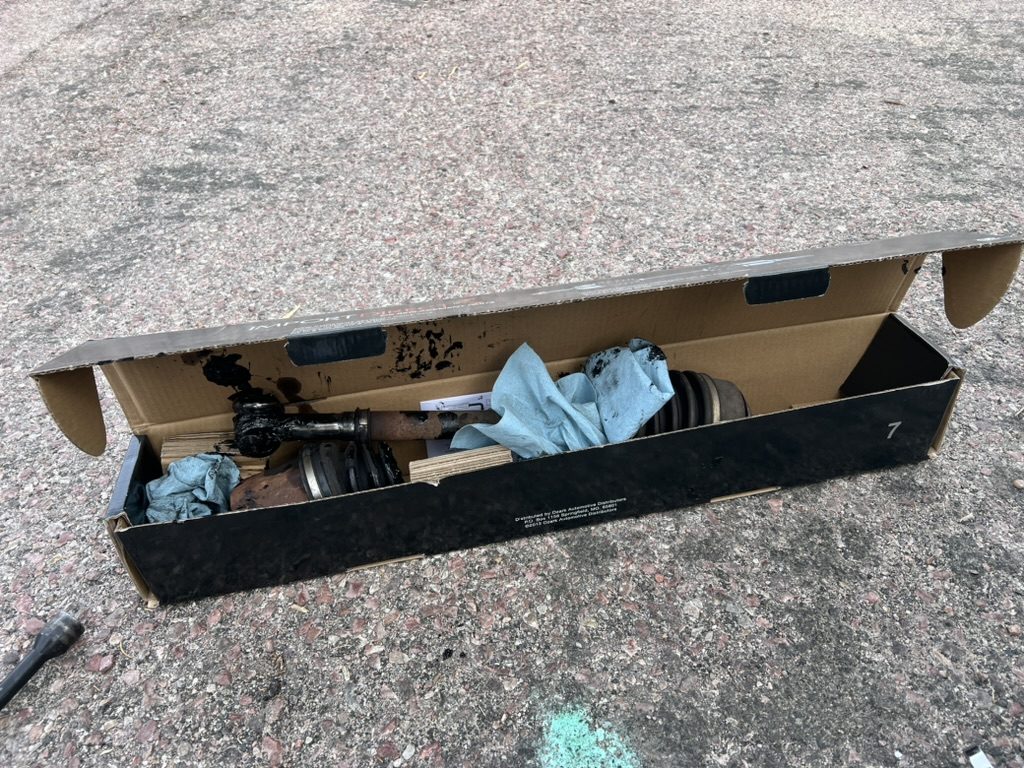 New CV axle replacement part